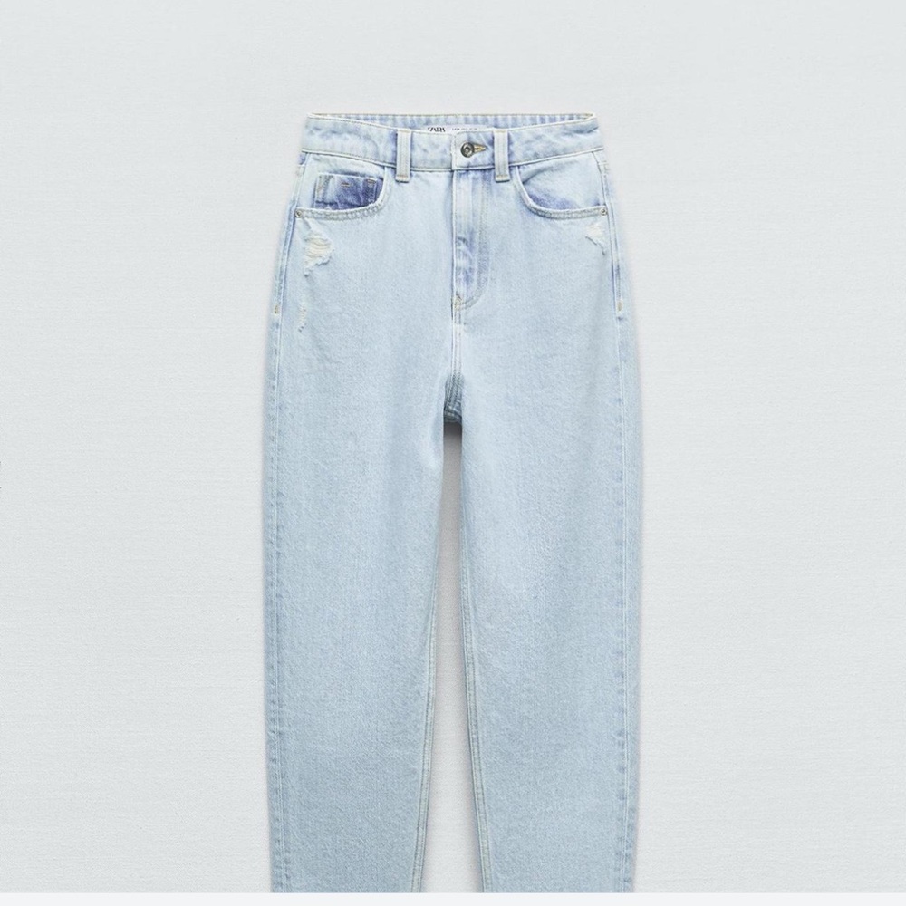 Zara High Rise Light Blue Jeans
